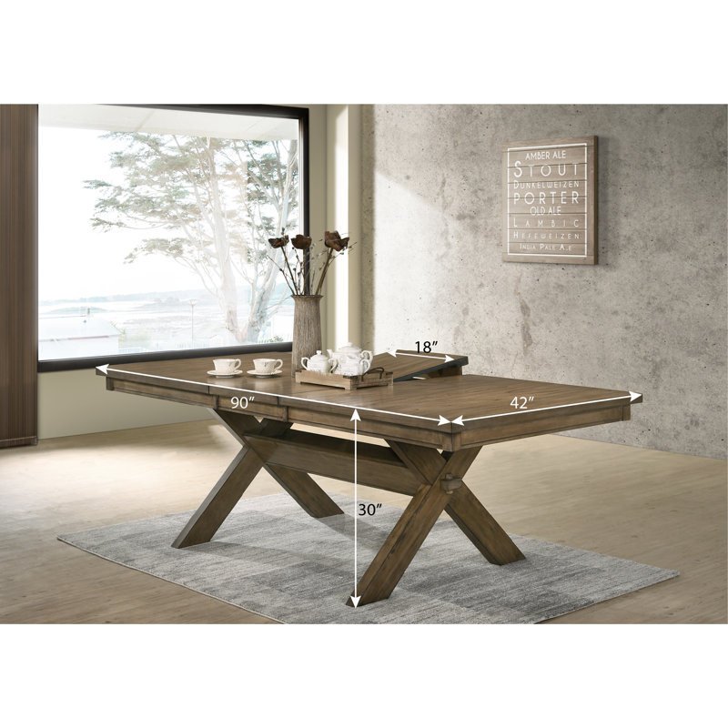 Gracie Oaks Poe Extendable Rubberwood Solid Wood Dining Set & Reviews